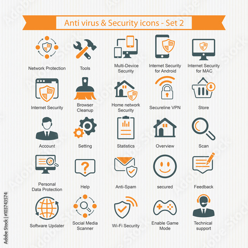 Anti virus & Security icons - Set 2