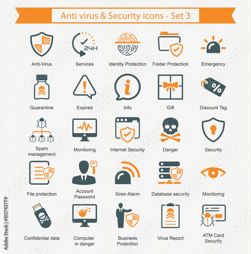 Anti virus & Security icons - Set 3