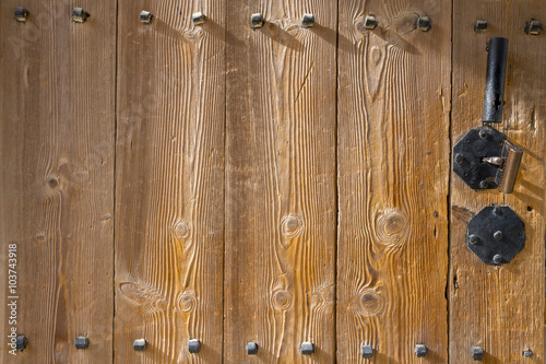 Ancient wooden door korean style,Seoul,South Korea, grain wood photo