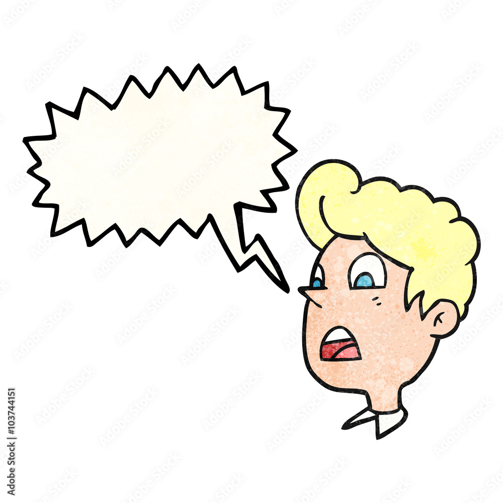 speech bubble textured cartoon shocked man speech bubble textured cartoon shocked man