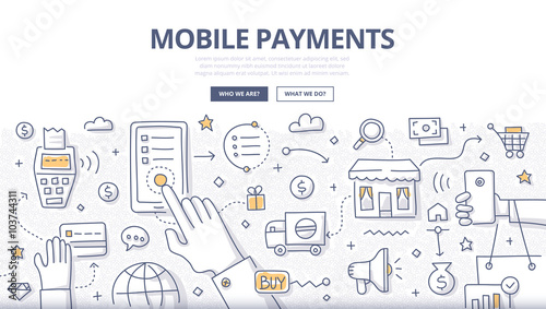 Mobile Payments Doodle Concept