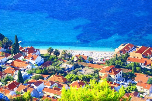Famous beach Banje in Dubrovnik  Croatia