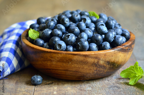 Ripe organic blueberry.