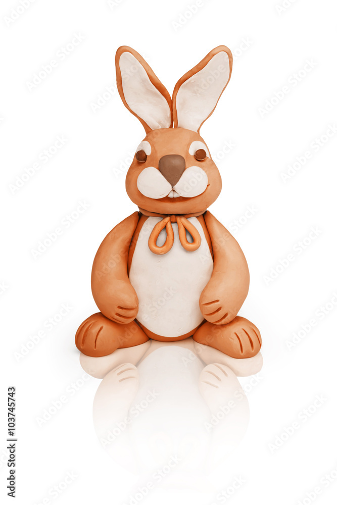 Chocolate plasticine rabbit Chocolate plasticine rabbit