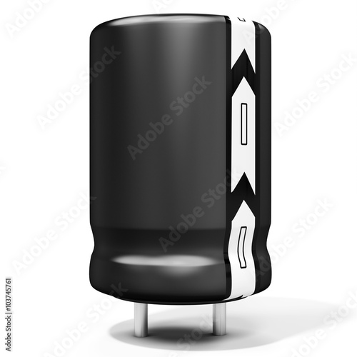 3d detailed  electrolytic capacitor