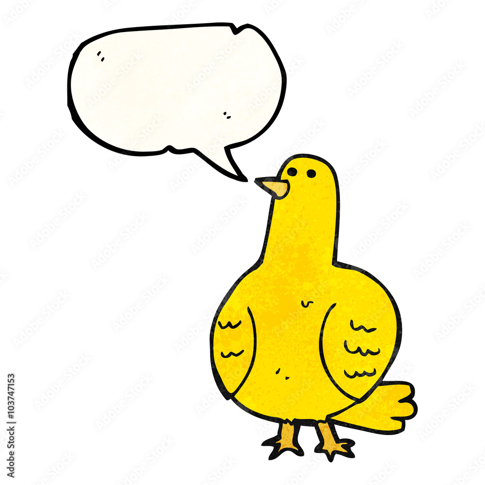speech bubble textured cartoon bird speech bubble textured cartoon bird