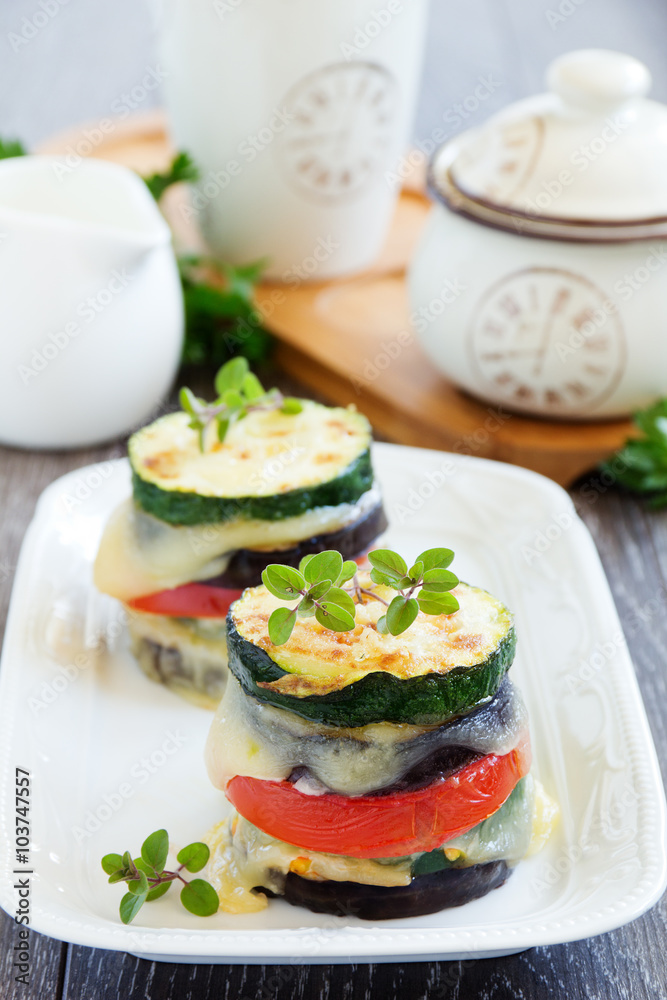 Roasted vegetables with cheese Roasted vegetables with cheese