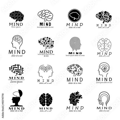 Mind Icons Set - Vector Illustration