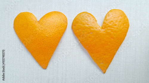 Heart orange peel