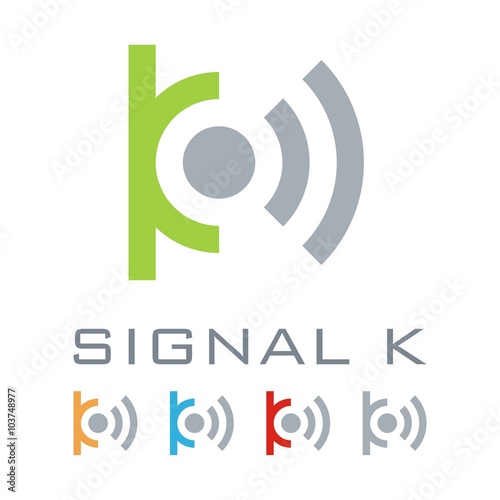 Letter K Logo Design, Signal, K, Connect, Design Vector Logo Template