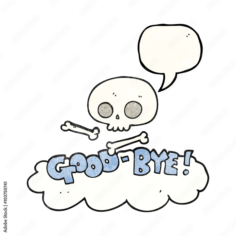 Fototapeta premium speech bubble textured cartoon good-bye symbol