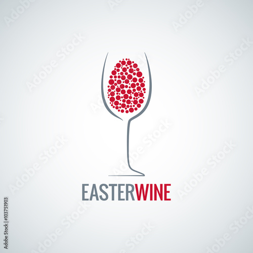 wine easter egg design vector background