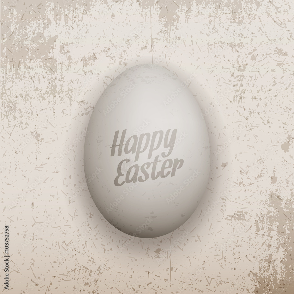 Easter Banner Template. Realistic chicken Egg Easter Banner Template. Realistic chicken Egg