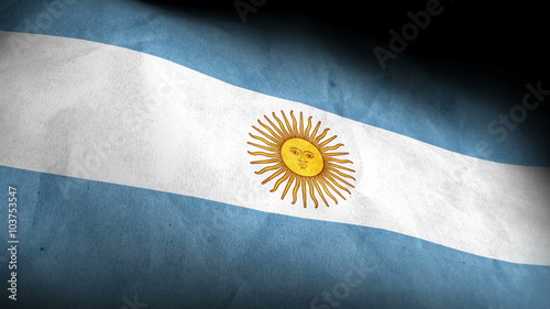 Low Angle view of National flag of Argentina background