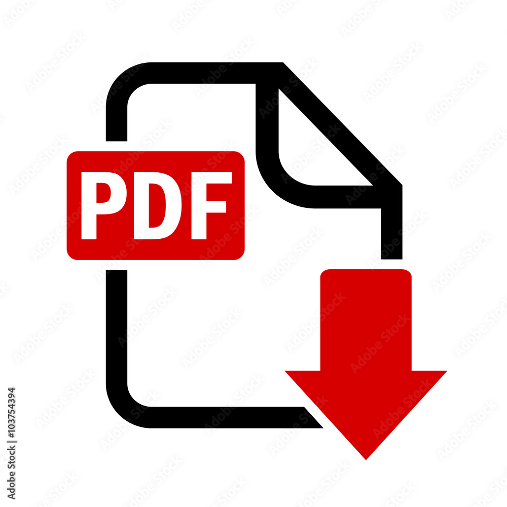 Pdf file download icon Stock Vector | Adobe Stock