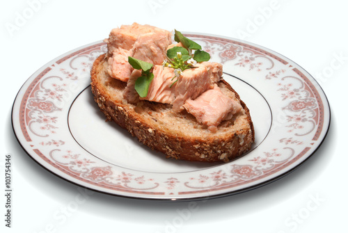 integral bread with tuna