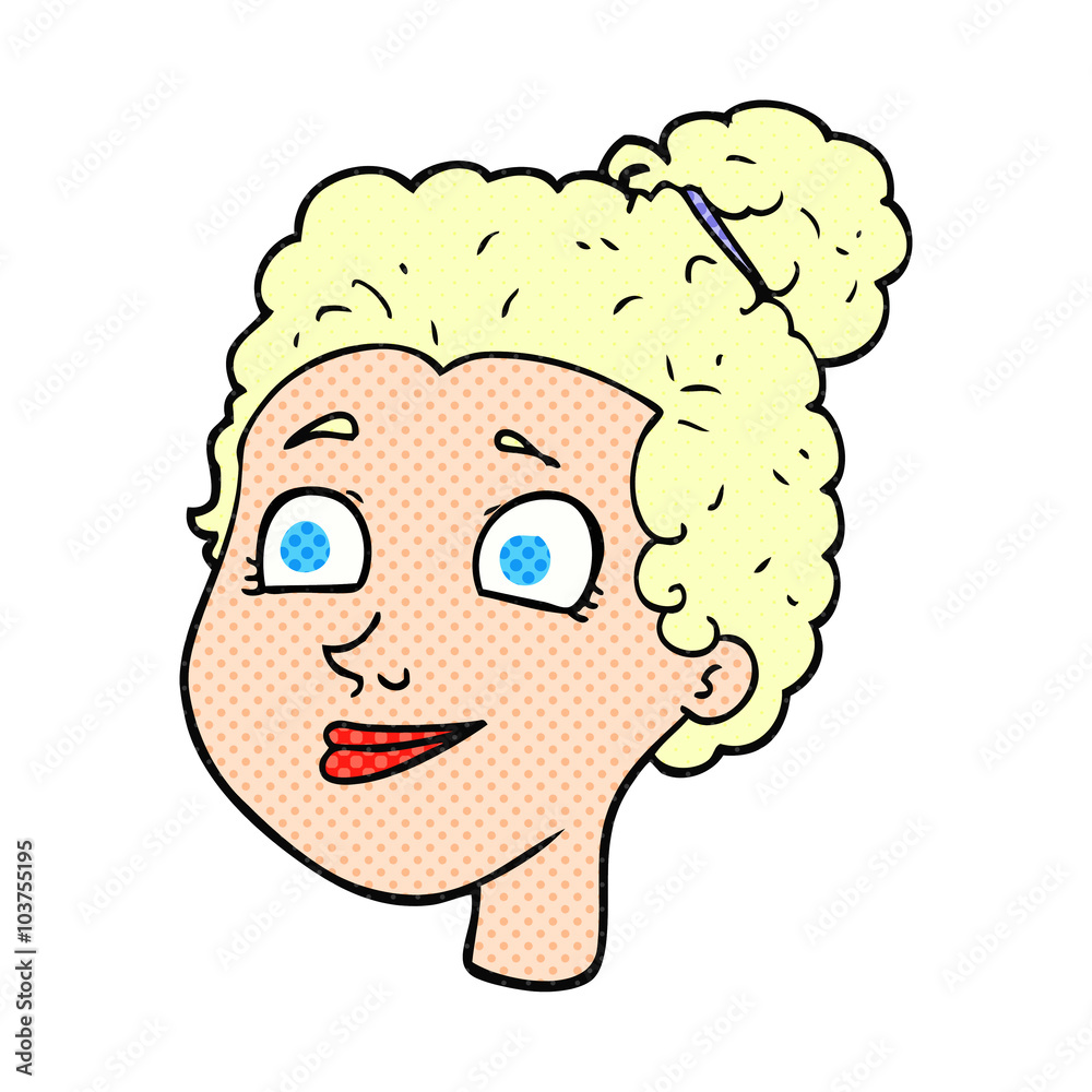 cartoon female face cartoon female face