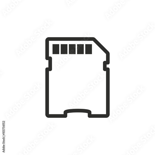 Memory card- vector icon.