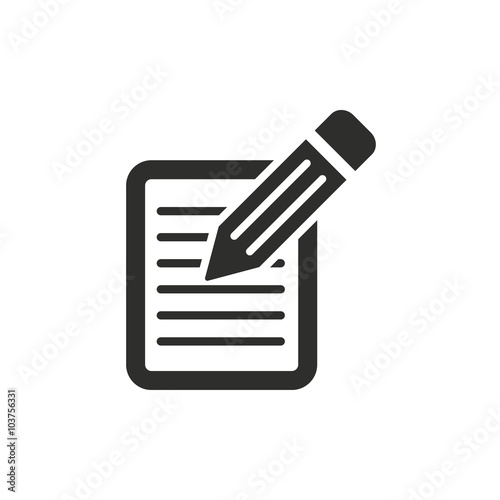 Clipboard pencil - vector icon.