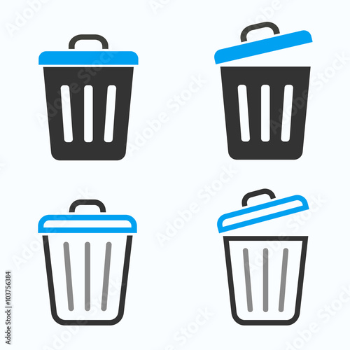 Bin  icons set.