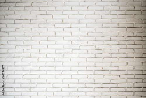 Old vintage white brick wall  abstract pattern background.