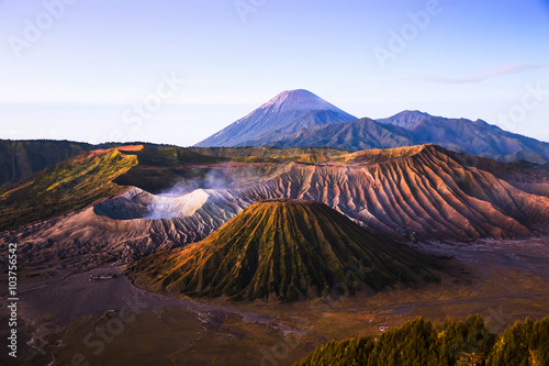 Sunrise at Mount Bromo volcano, Indonesia.