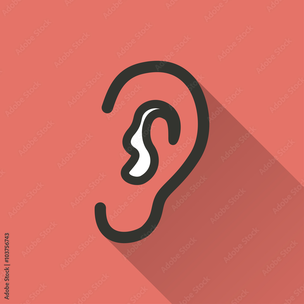 Ear - vector icon. Ear - vector icon.
