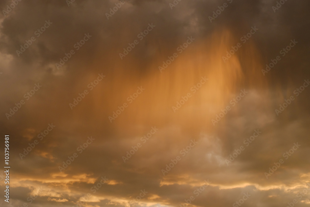 sky and glowing cloud in the rainy day, weather background