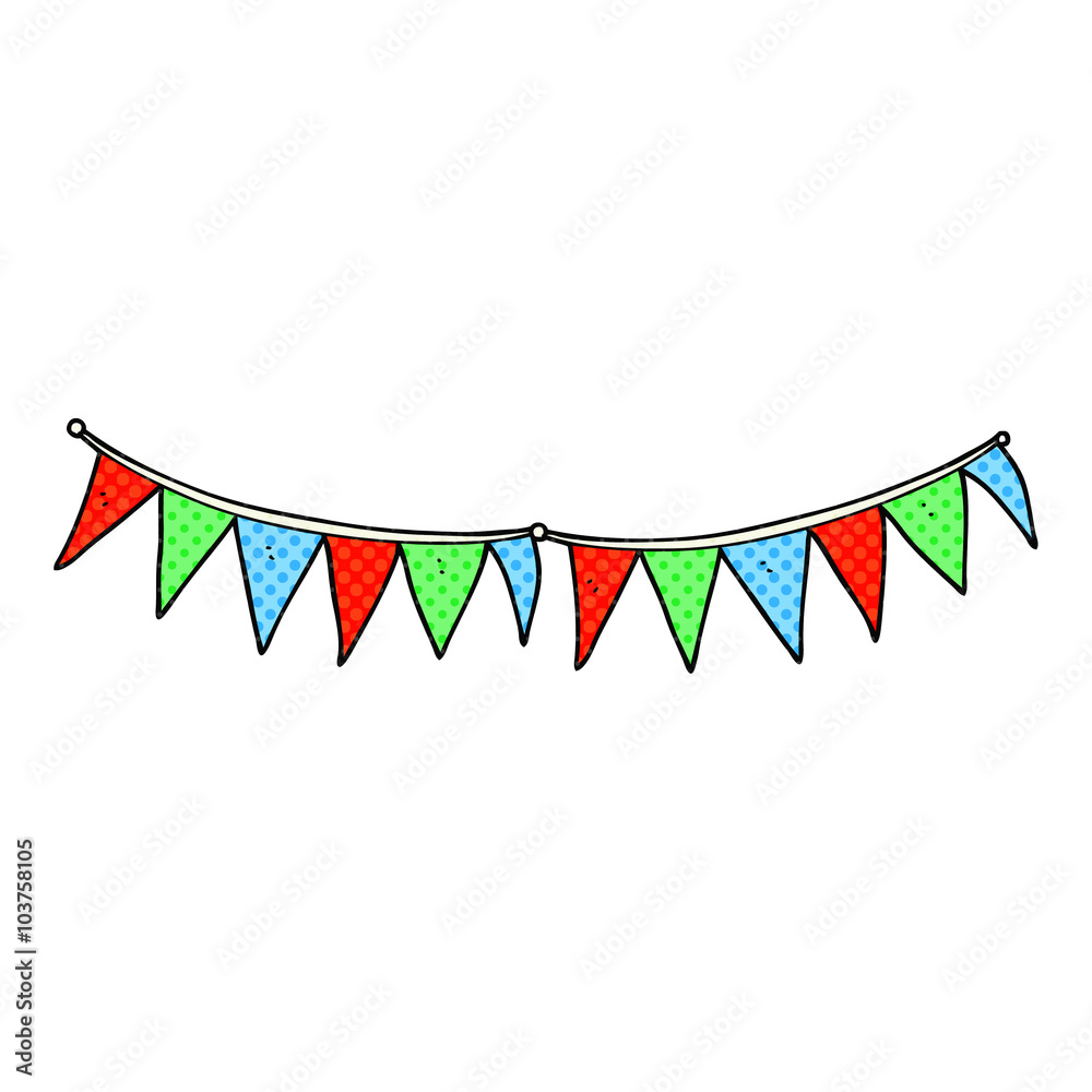 Fototapeta premium cartoon bunting flags