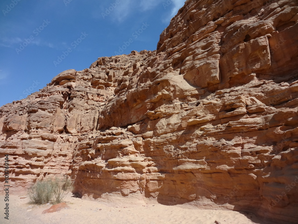 Color canyon in Egypt