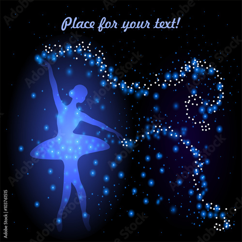 Greeting card with tender ballerina © debopre1vita