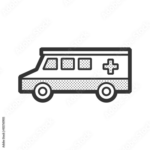 van ambulance car icon
