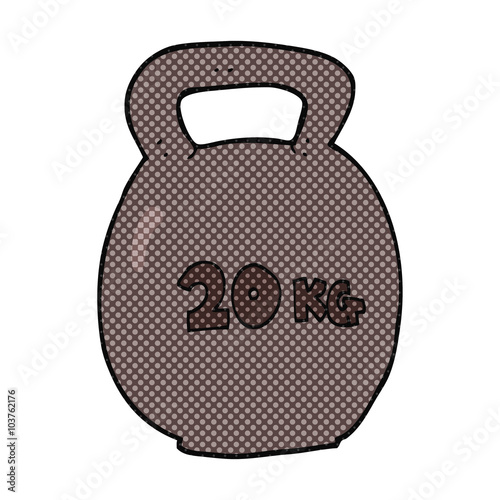 cartoon 20kg kettle bell