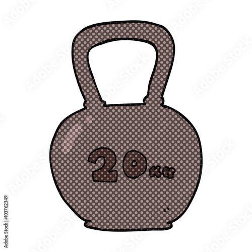 cartoon 20kg kettle bell