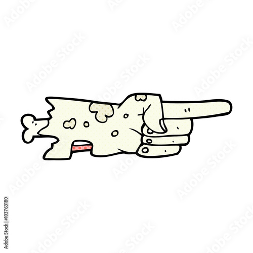 cartoon pointing zombie hand