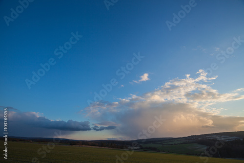 Landschaft im Sonnenuntergang