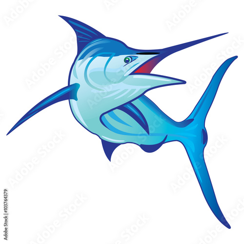 marlin on the white background