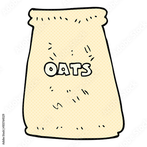 cartoon bag of oats