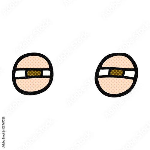 cartoon suspicious eyes