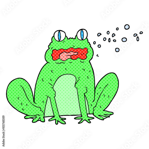 cartoon burping frog