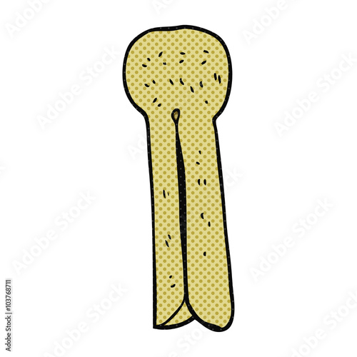 cartoon old wood peg