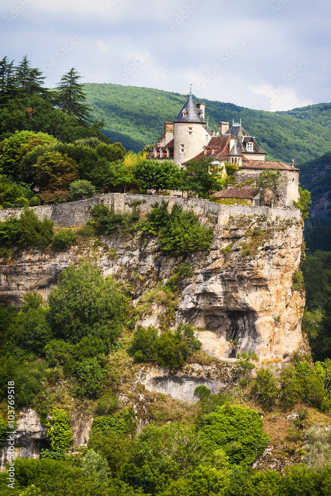 Belcastel - impressive castle over rock  , France