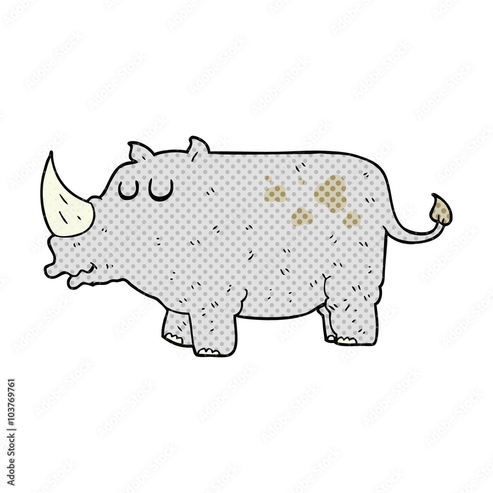 cartoon rhino
