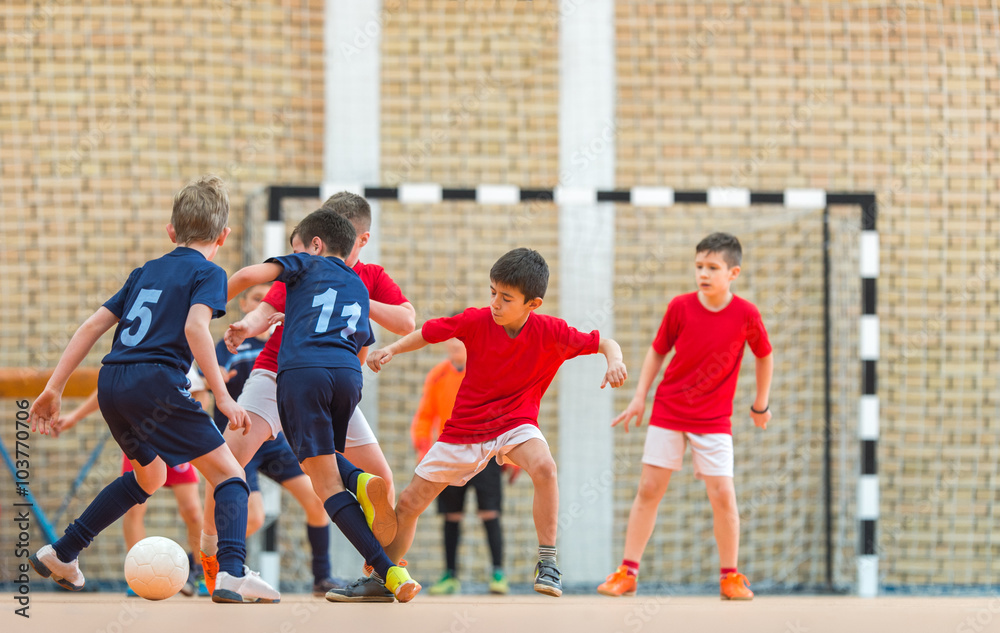 Little Boys playing soccer