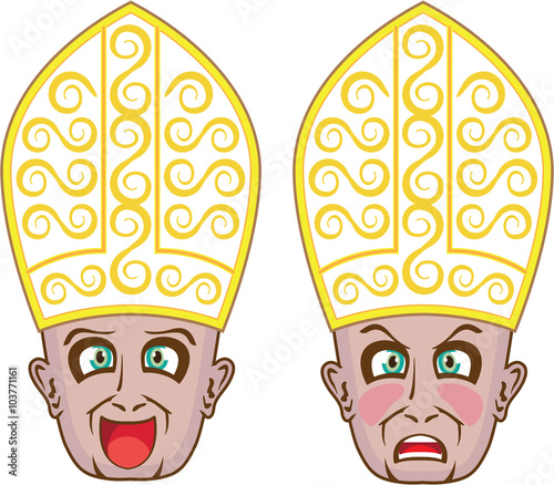 Pope Manga Cartoon Face
