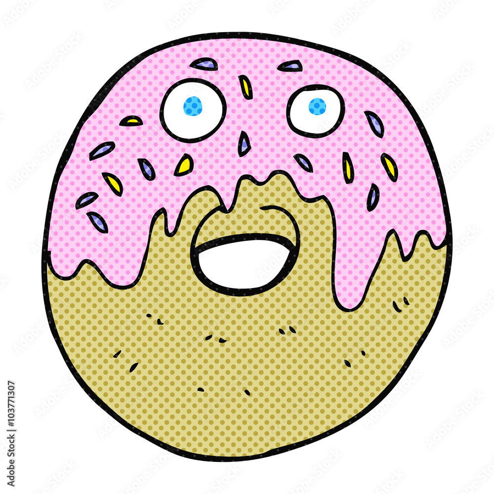 Obraz premium cartoon doughnut