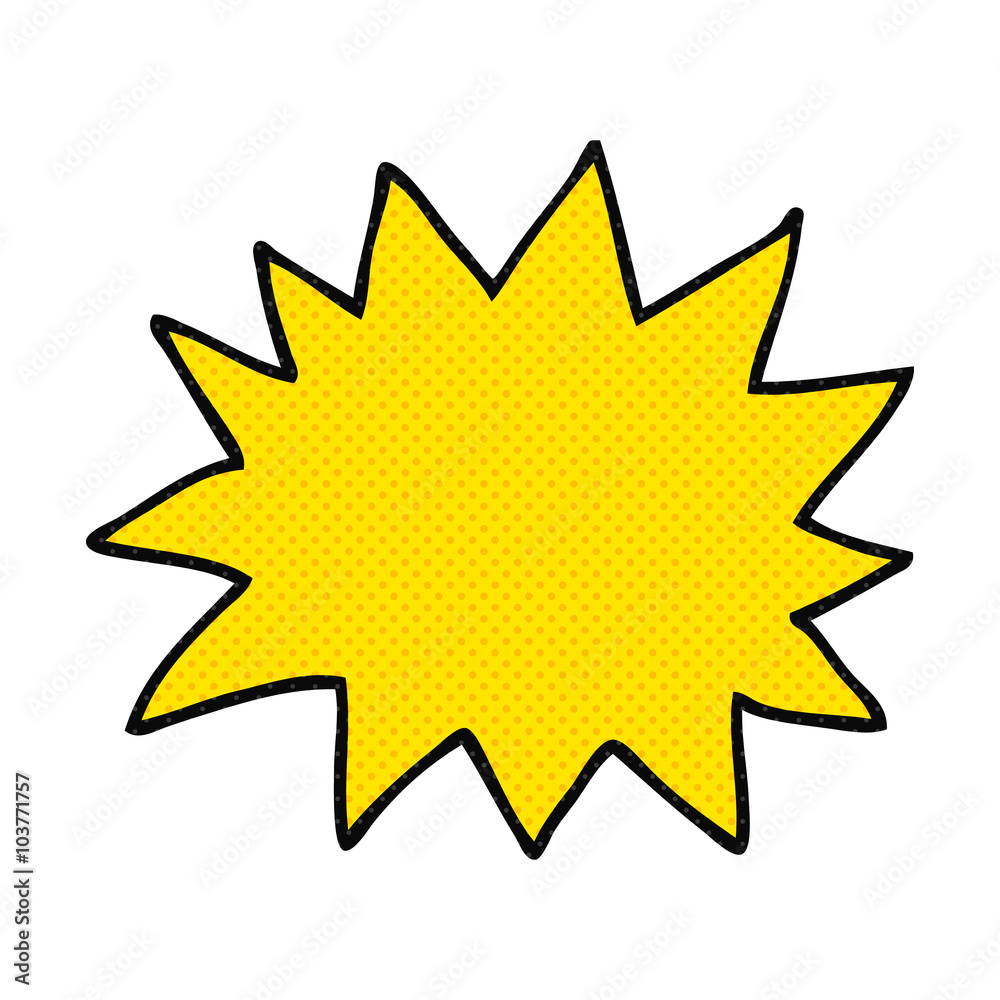 cartoon simple explosion symbol