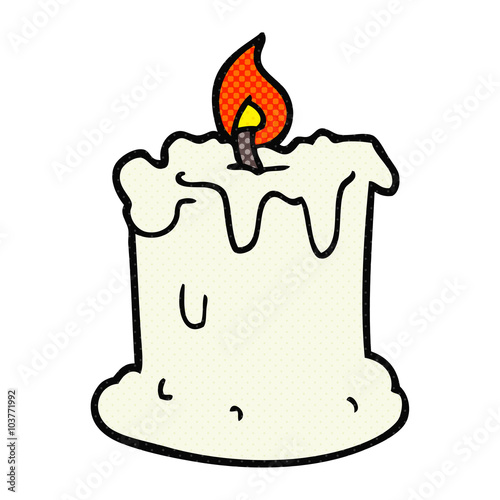 cartoon dribbling candle