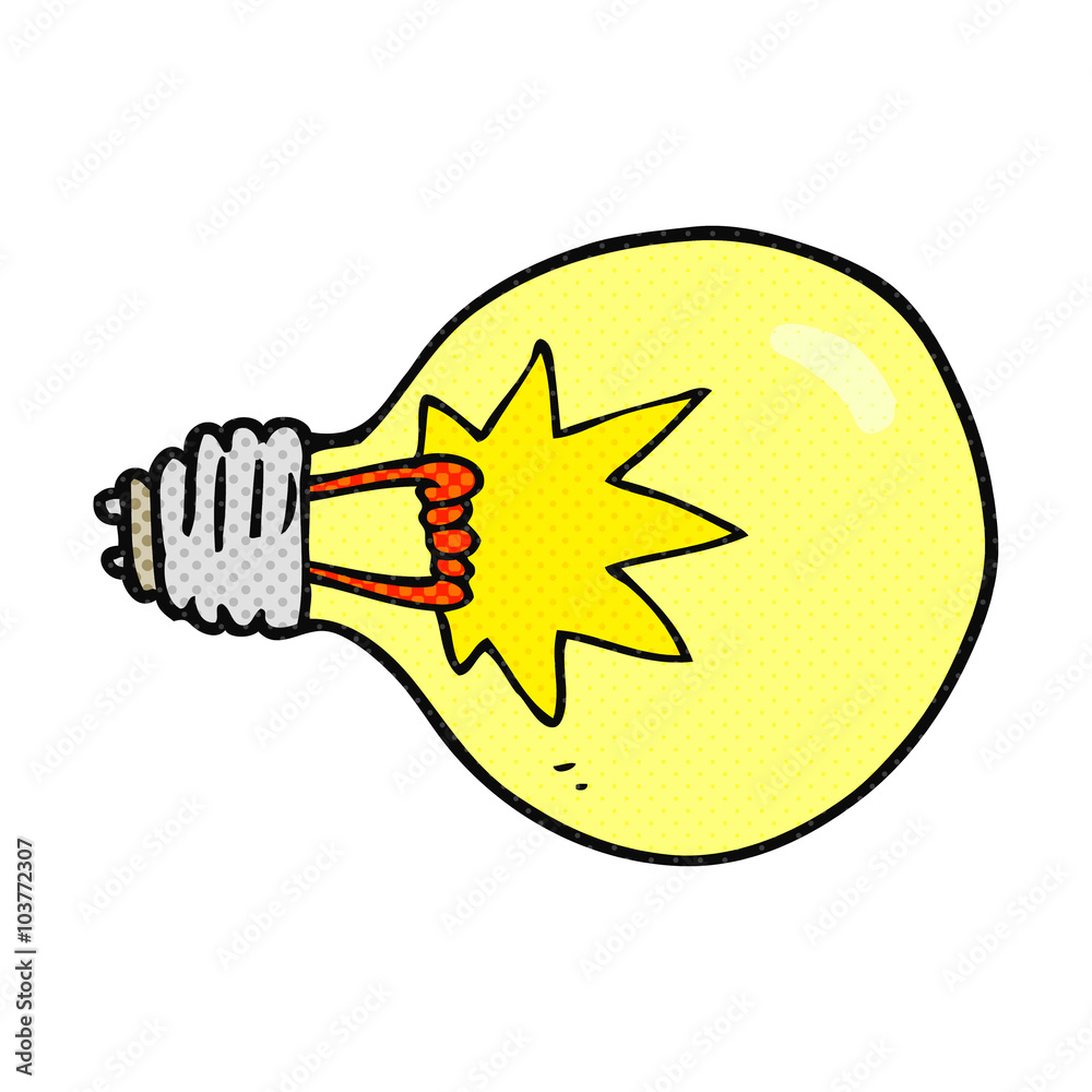 Fototapeta premium cartoon light bulb