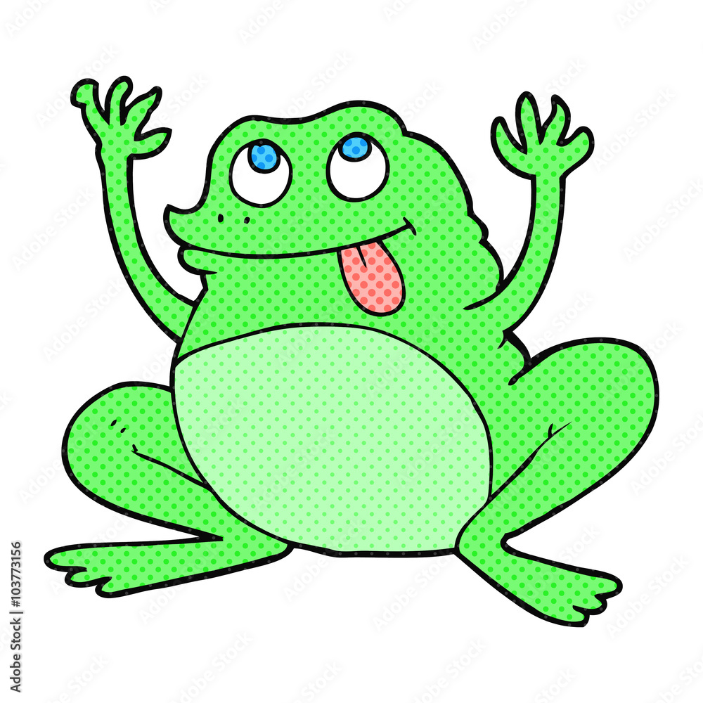 funny cartoon frog